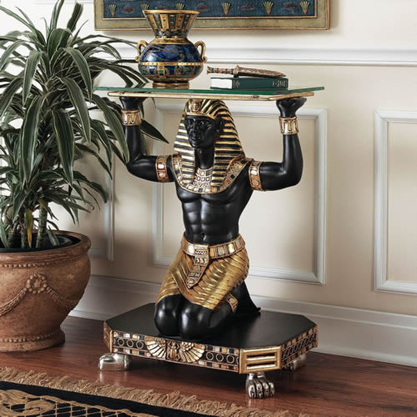 Egyptian Pharaoh servant butler Console Table Sculpture decorative Art